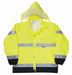 Rain Jacket Class 3 Type R Blk/Ylw M