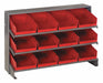 E1542 Bench Pick Rack 12x21x36in Red