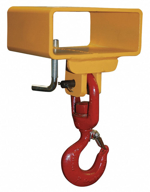 Forklift Lifting Hook 3 000 lb Yellow