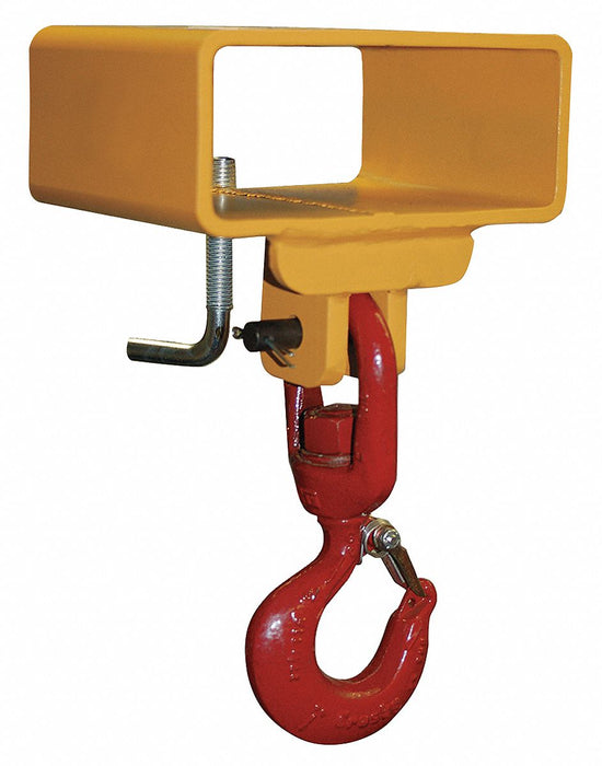 Forklift Lifting Hook 3 000 lb Yellow
