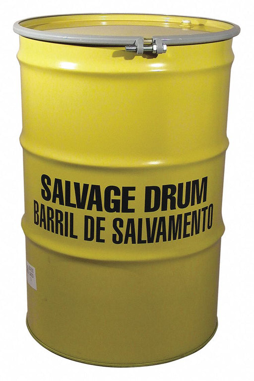 Salvage Drum Steel 39 in H Yellow