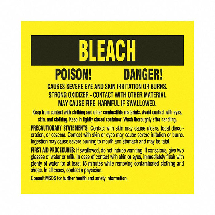 Label 7 in x 10 in Polyester PK25