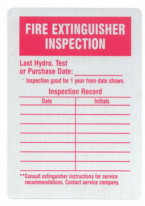 InspectionLabel Red/Silver Aluminum PK25