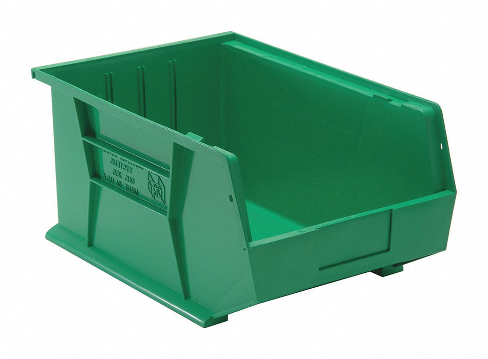 F0608 Hang and Stack Bin Green PP 8 in