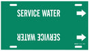 Pipe Marker Service Water 10in H 24in W