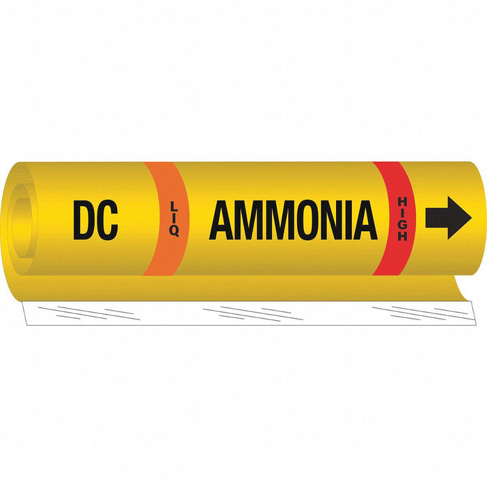 Pipe Marker Ammonia 26 in H 12 in W