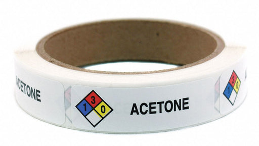 Item Haz Chem Label Acetone PK250