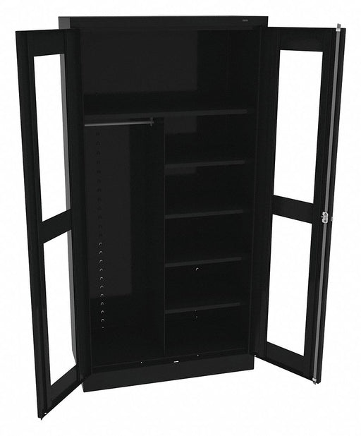Storage Cabinet 72 x36 x18 Black 5Shlv