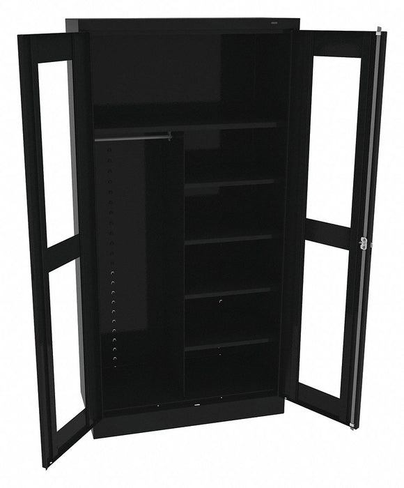 Storage Cabinet 72 x36 x18 Black 5Shlv