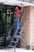 Folding Rolling Ladder Steel 60 In.H