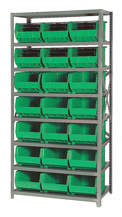 E1501 Bin Shlvng 18inx75inx36in Green