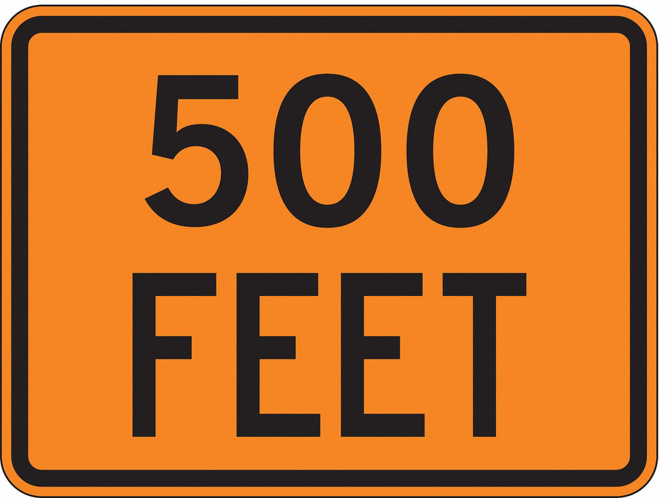 Traffic Sign 18 in x 24 in Orange