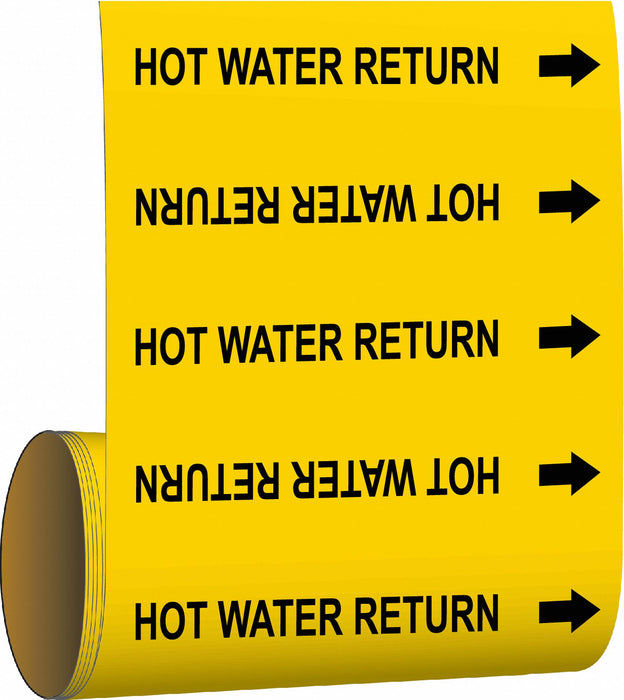 Pipe Mrkr Hot Watr Rtrn 8in H 8in W