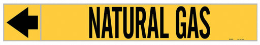 Pipe Marker Natural Gas 1in H 8in W