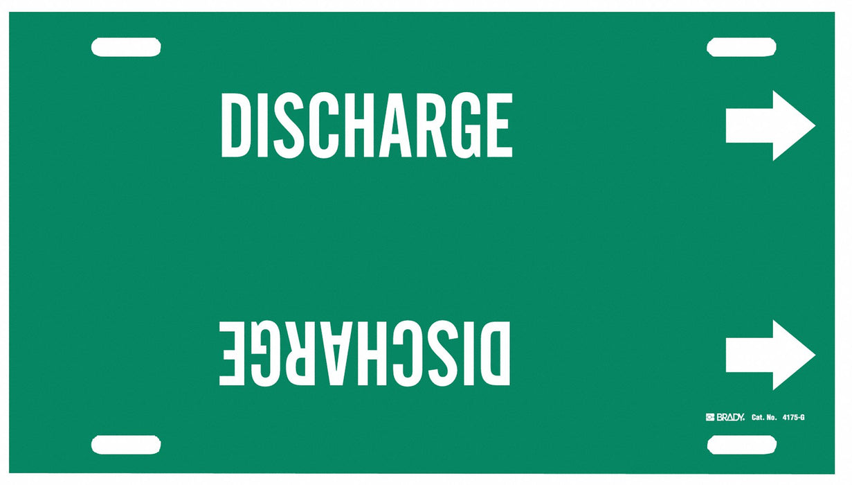 Pipe Marker Discharge 10 in H 24 in W