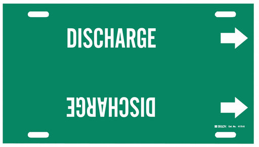 Pipe Marker Discharge 10 in H 24 in W