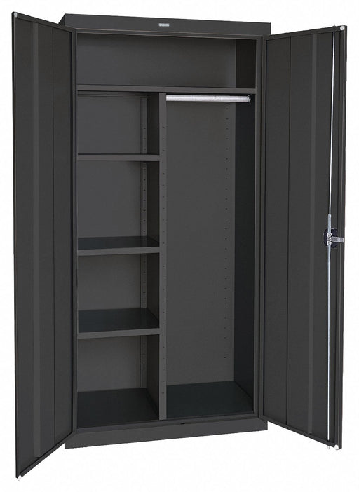 Storage Cabinet 72 x46 x24 Black 4Shlv
