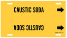 Pipe Marker Caustic Soda 10 in H 24 in W