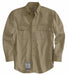 FR Long Sleeve Shirt Khaki M Button