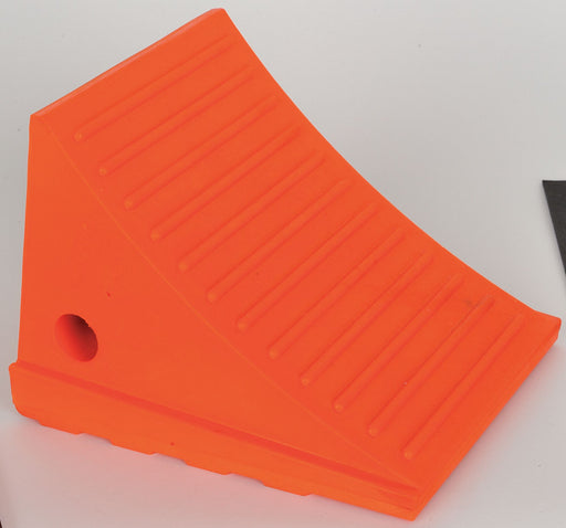 Wheel Chock 6-1/4 H Urethane Orange