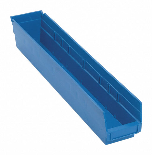 F0621 ShelfBin 23.625inL 4.125inW Plastic