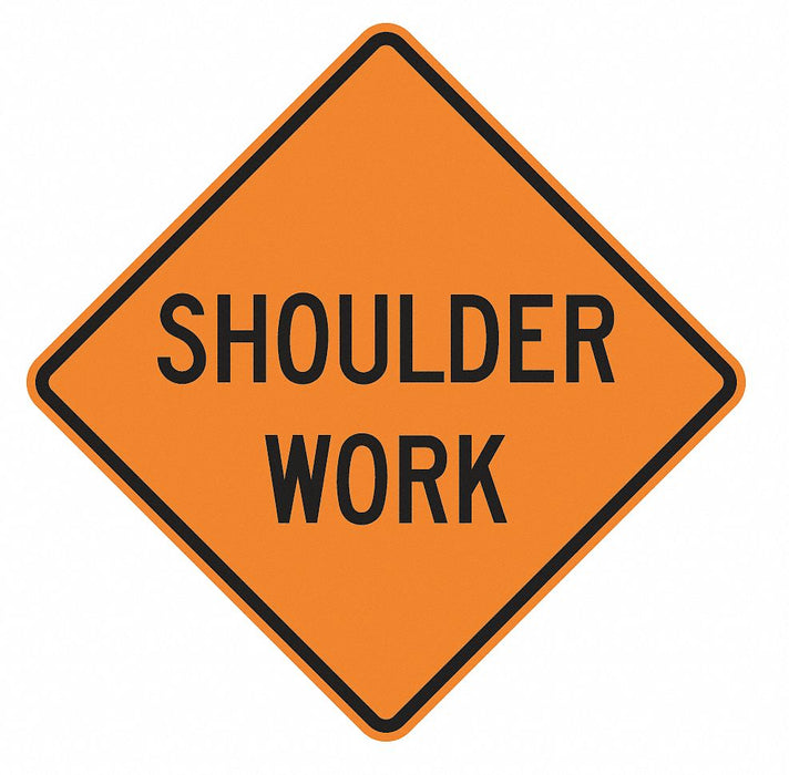 Shoulder Work Traffic Sign 30 x 30 