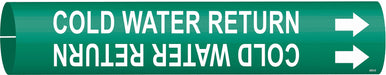 Pipe Marker Cold Water Retrn 2 13/16in H