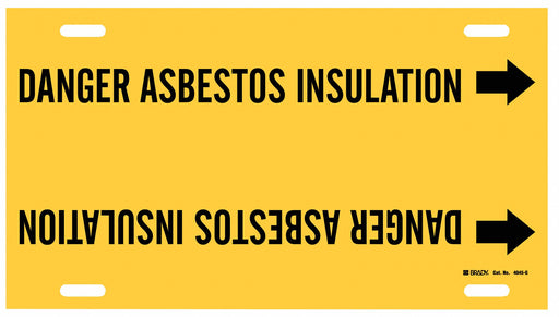 Pipe Marker Danger Asbestos Insulation