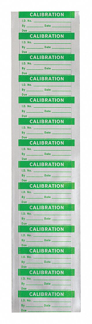 CalibrationLabel Green Polyester PK350