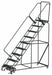 Safety Rolling Ladder Steel 90 In.H