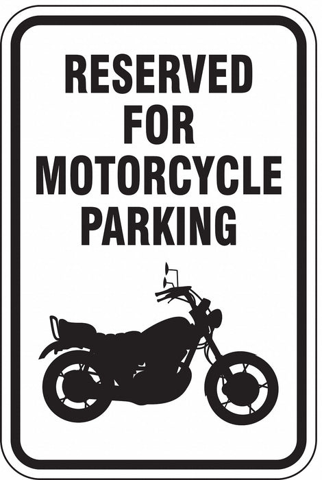 Motorcycle Parking Sign 18 x 12 