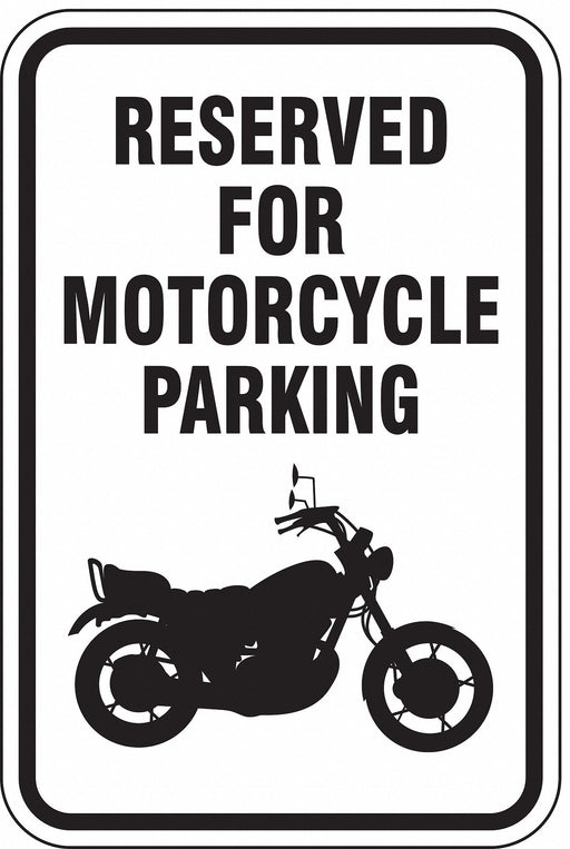 Motorcycle Parking Sign 18 x 12 