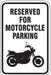 Motorcycle Parking Sign 18 x 12 