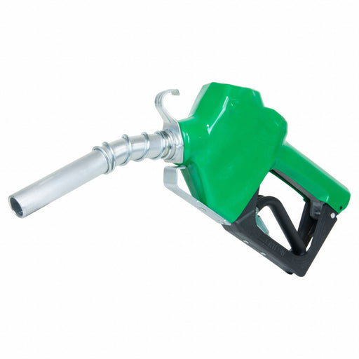 FuelNozzle Green Curved7inAluminumSpout