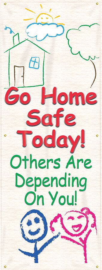 Safety Banner 74in x 28in Poly Sheeting