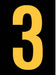 NumberLabel Vinyl 2-7/8inH 1-3/4inW PK25