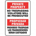 Spanish-Bilingual Private Property Sign