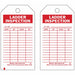 Tag Red/White 5-3/4inH 3inW PK10