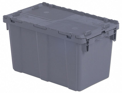 E3358 AttachedLidTote 22.25inL 13inW Gray