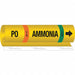 Pipe Marker Ammonia 9 in H 8 in W