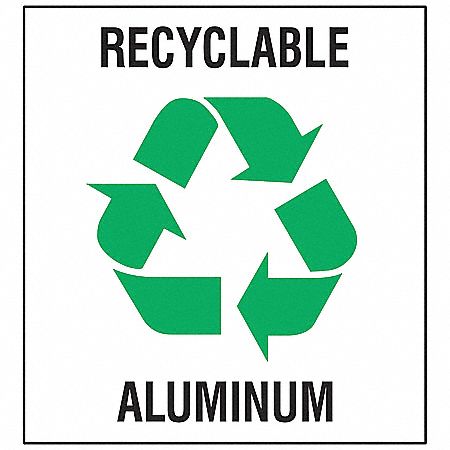 Recycle Label 10 in x 10 in Vinyl PK5