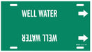 Pipe Marker Well Water 8 in H 16 in W