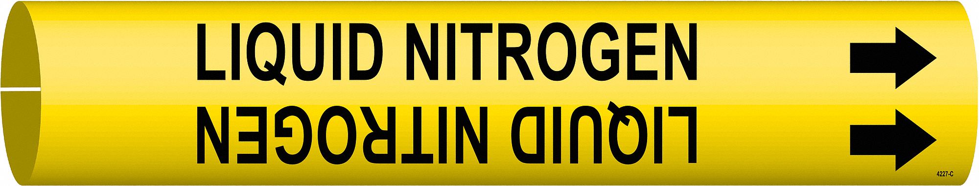 Pipe Marker Liquid Nitrogen 2in H 2in W