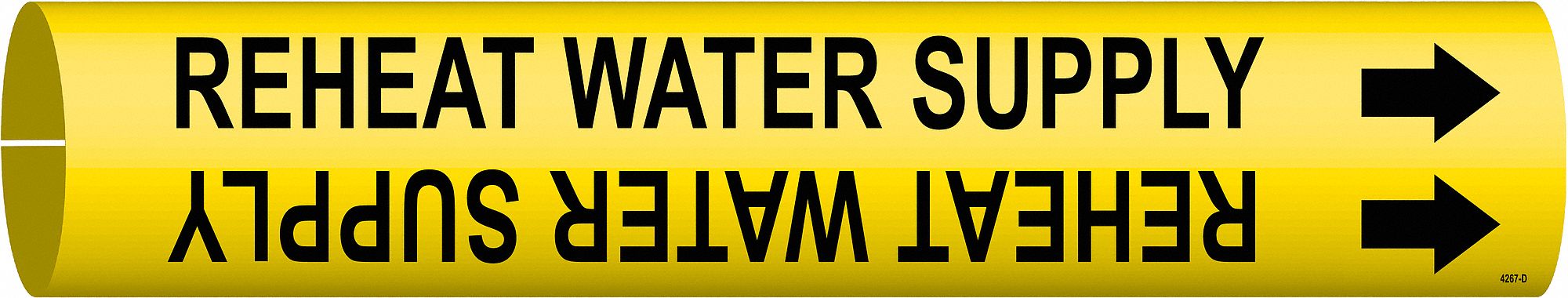 Pipe Marker Reheat Water Supply