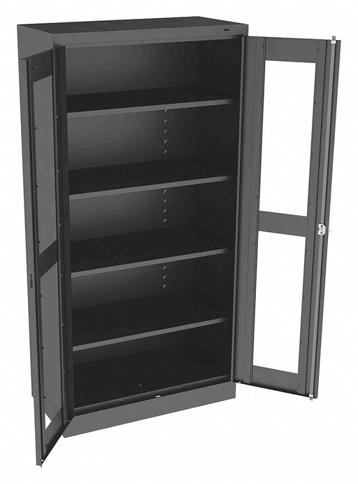 E4462 Storage Cabinet 72 x36 x18 Black 4Shlv