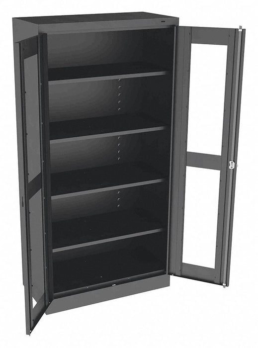 E4462 Storage Cabinet 72 x36 x18 Black 4Shlv