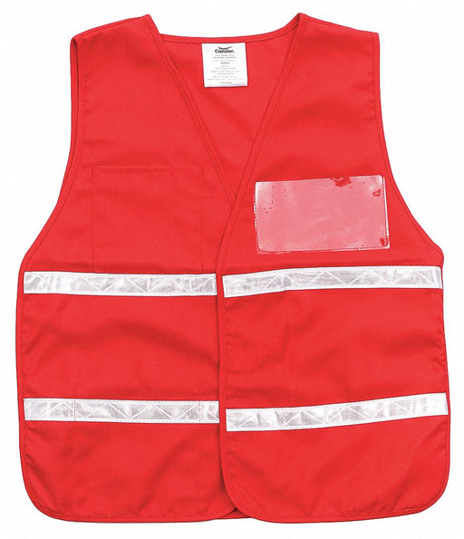 E4207 Safety Vest Red Legend Insert Universal