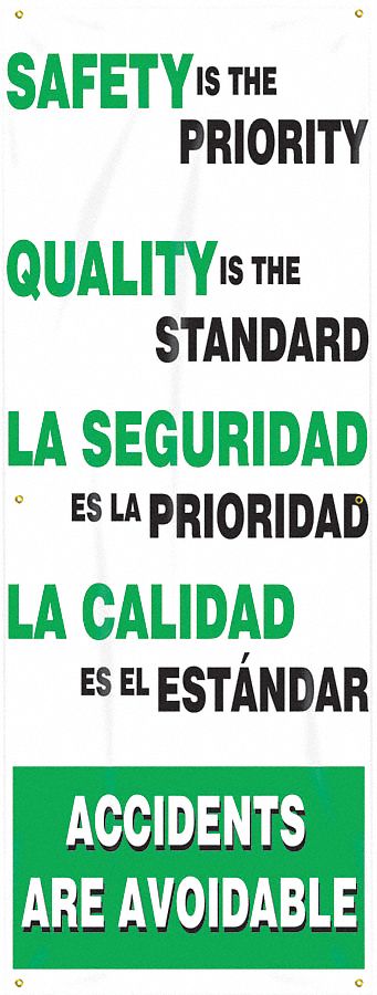 Safety Banner 74in x 28in Poly Sheeting
