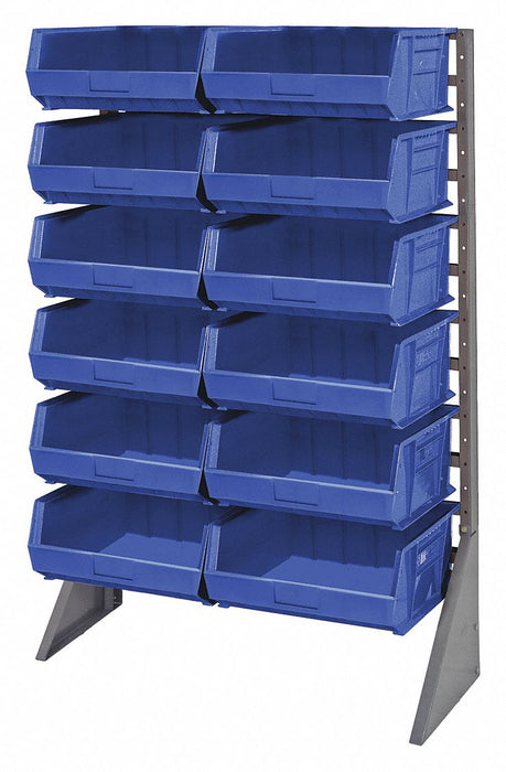 F1614 BinRailFlrRck 36inx54inx15in LdCp 50 lb