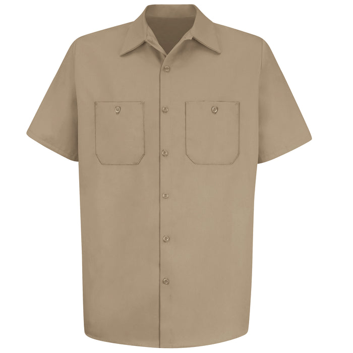 Men's Short Sleeve Wrinkle-Resistant Cotton Work Shirt
